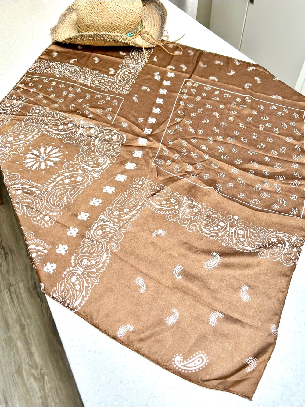 NEW Western paisley boho scarf/wrap w country prairie cottagecore farmhouse vibe